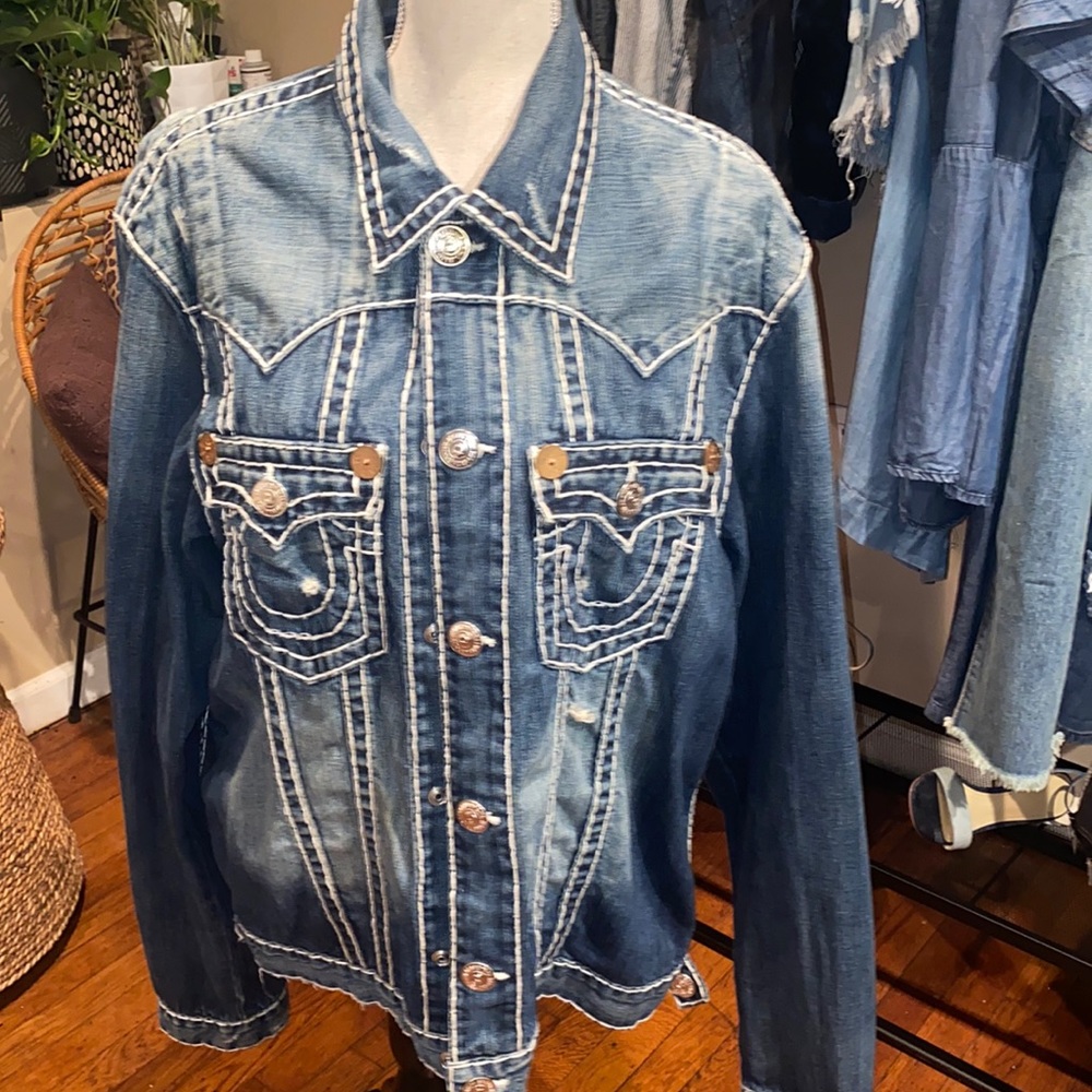 Men’s XXL vintage True Religion jean jacket